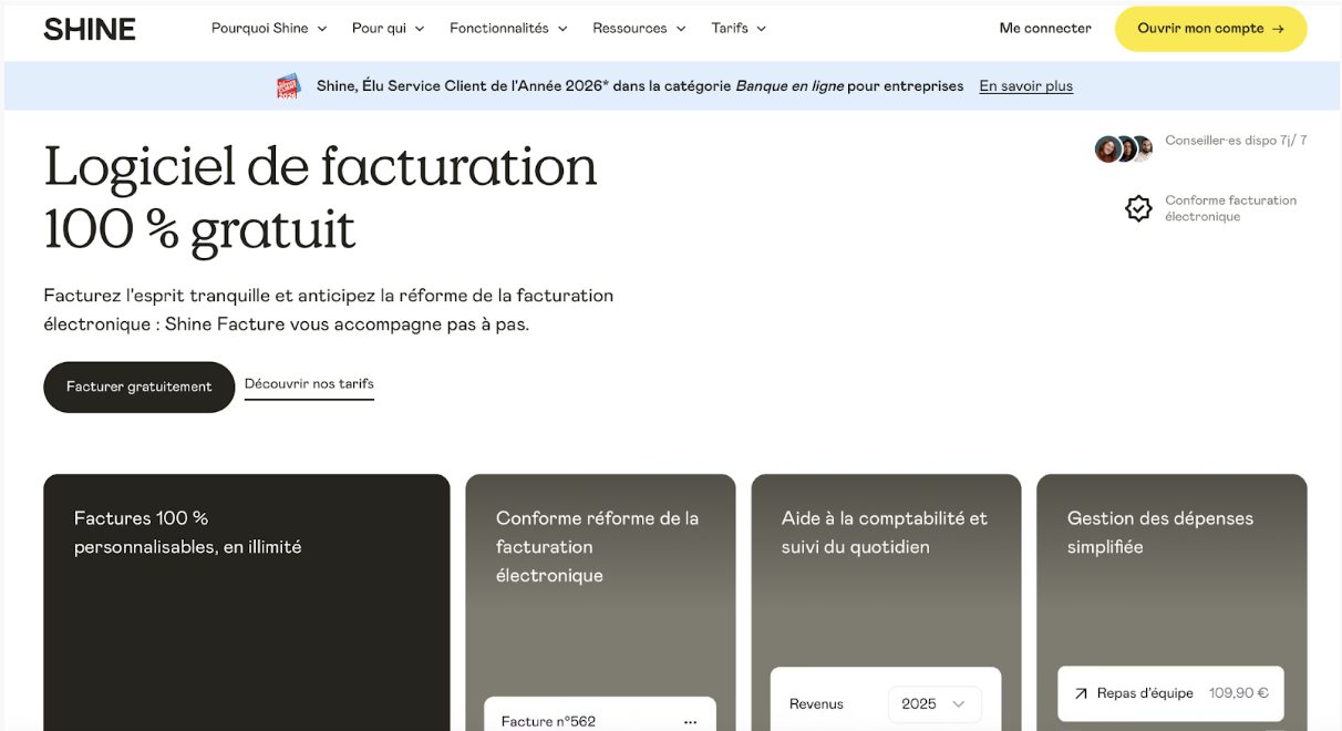 Facturation sur Shine