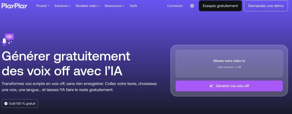 L'outil de voix off de playplay