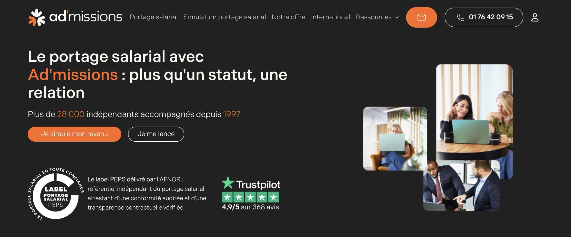 société de portage salarial Admission